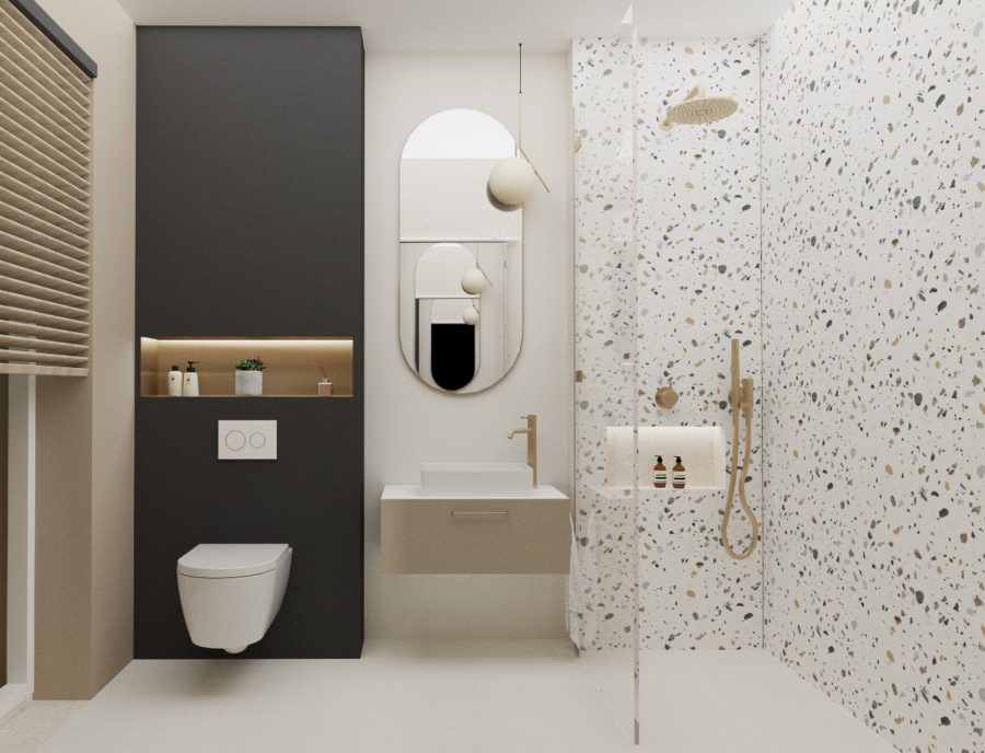 Projekty łazienek w domu parterowym jednorodzinnym