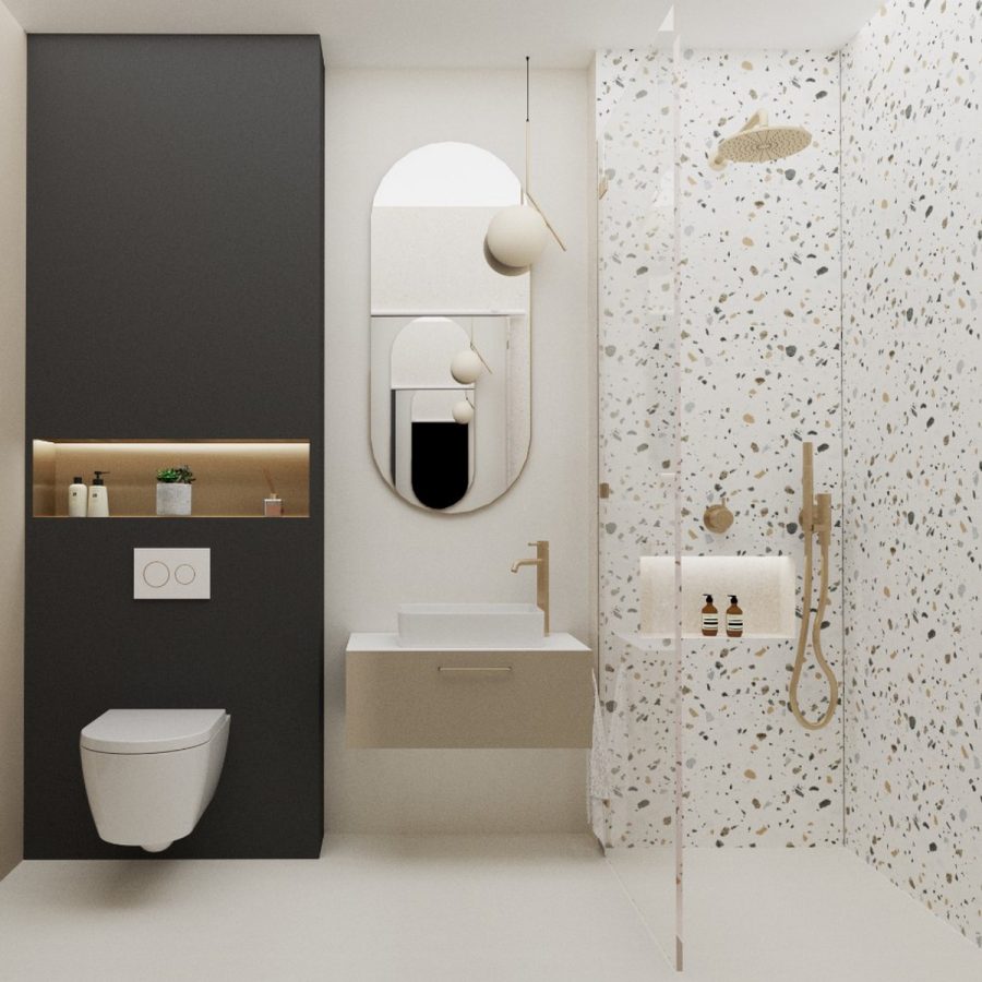 Projekty łazienek w domu parterowym jednorodzinnym